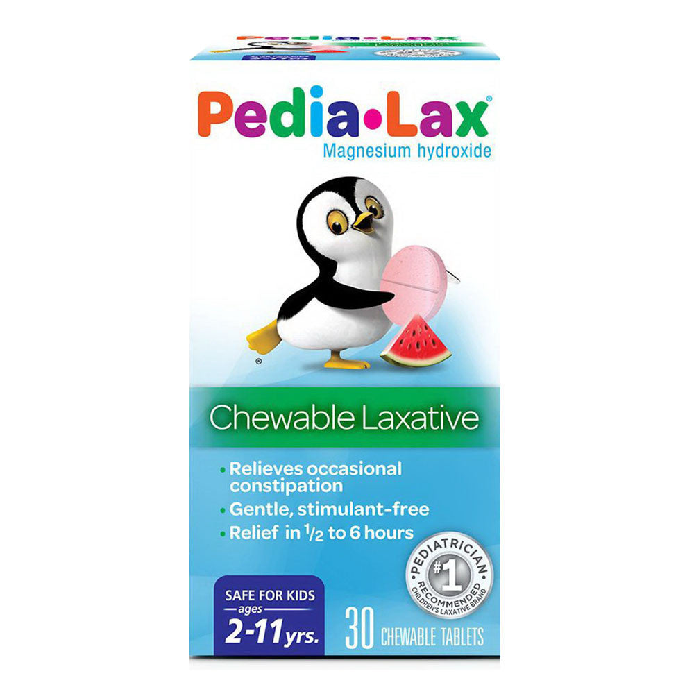 Fleet Pedia-Lax Saline Laxative Chewable Tablets, Watermelon, 30 Ea